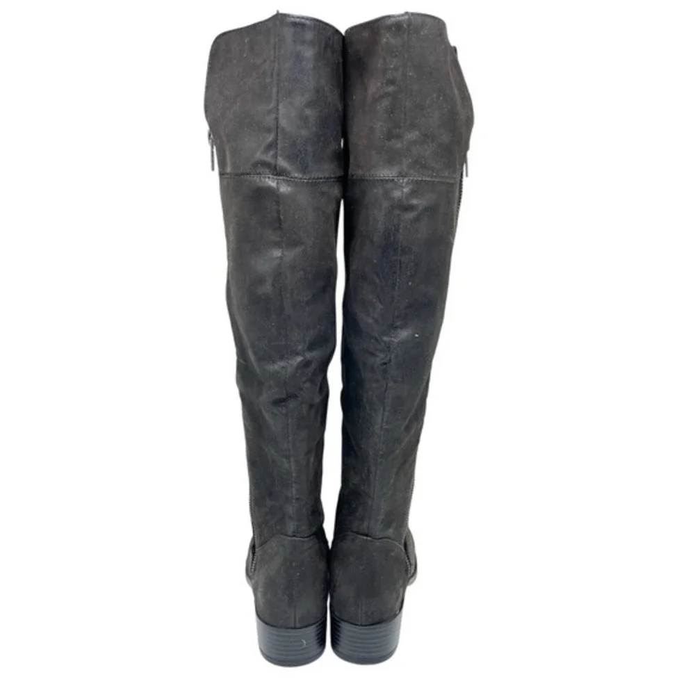 Mia‎ Women's Carsyn Faux Leather Zip Over The Knee Boots Black Size 8.5M